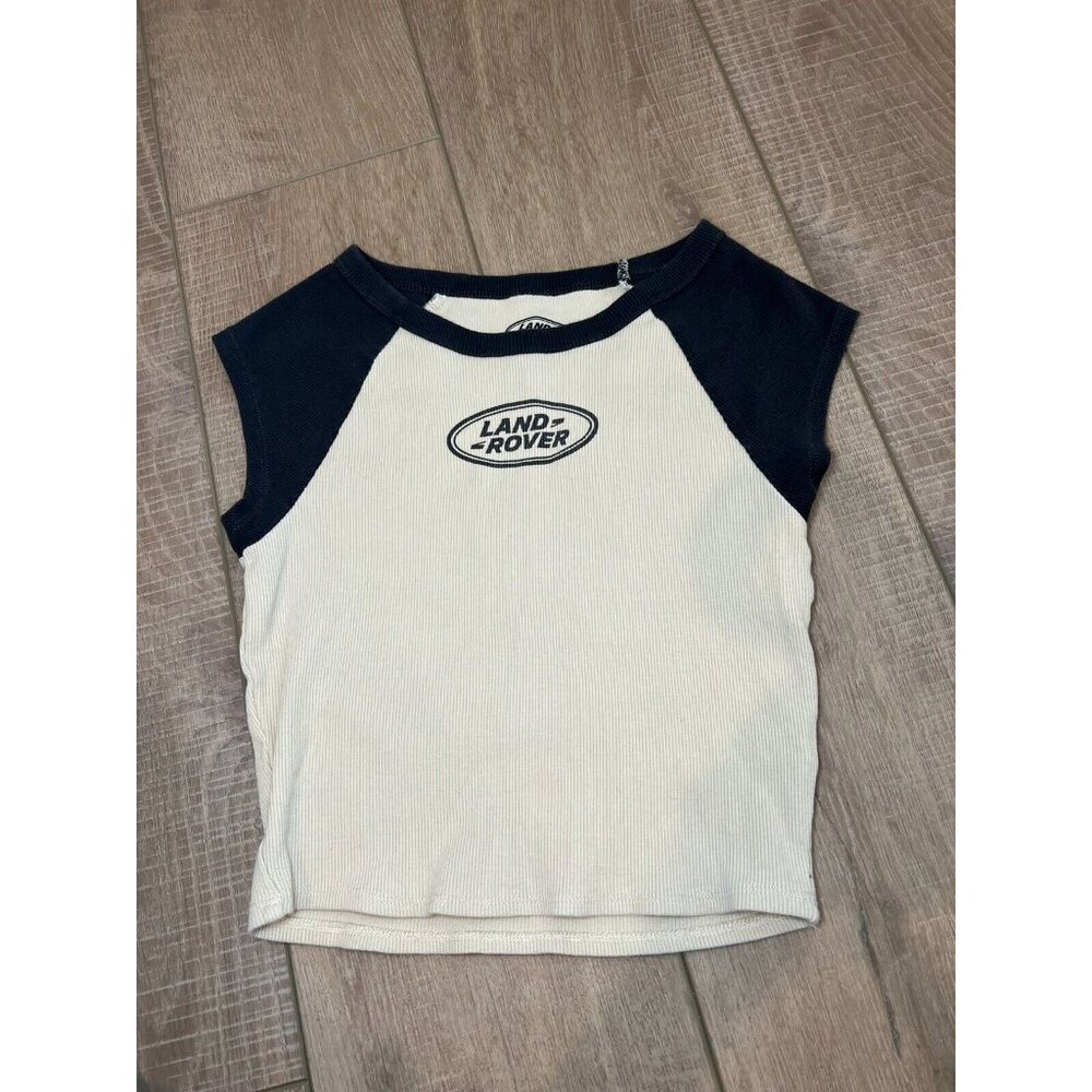 PacSun Land‎ Rover Cropped Shirt Size XS tan and black